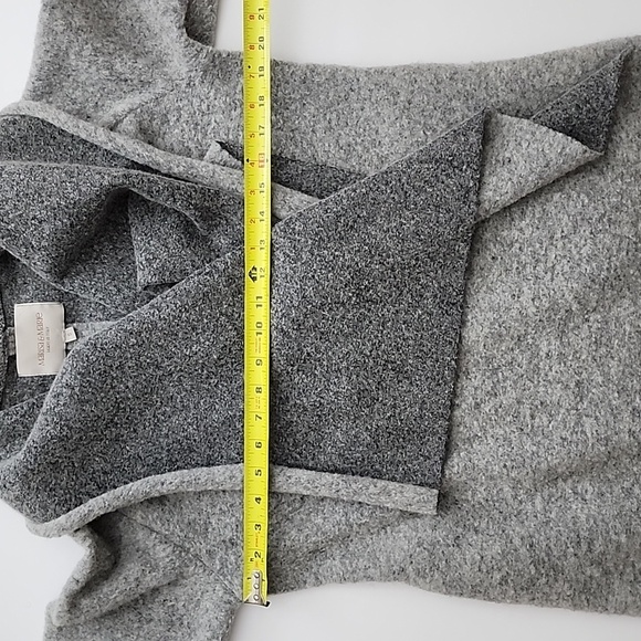 Marisa & Marie Open Front Waterfall Cardigan Wool Blend Two Tone Grey Size Small - Picture 9 of 11